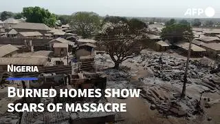 Burned homes, shops, in aftermath of deadly attack in Nigeria | AFP
