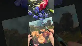 Painting an English Garden in Water mixable Oils by Krista Eaton