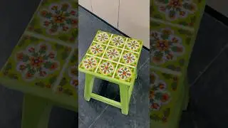 DIY Makeover of old stool #painting #stool #furniture #furniture makeover iture