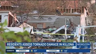 The aftermath the day after the tornado in Killona