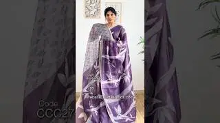 Bamboo Printed Chanderi Cotton! | RS.799/- | Saree Code - CCC279 | Shop @ www.ruffletrends.com
