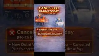 Aaj Train Cancel Kyun Hui? ❄️ Fog Alert | Train Cancel Today