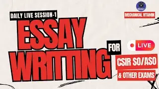 ESSAY PRACTICE SESSION | CSIR SO ASO DESCRIPTIVE PAPER | #ESSAY#DESCRIPTIVEPAPER #CSIR