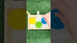 ASMR Color Sorting Wooden Balls | Satisfying Bowl of Wood Marbles & Colorful Cups Reverse #asmr