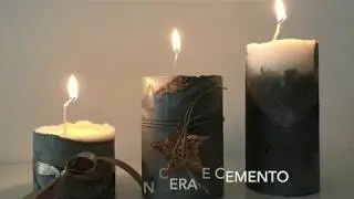 Candele in cera e cemento