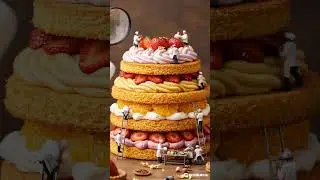 Tiny Chefs, Giant Cake: A Mesmerizing 8K Miniature Bakery!