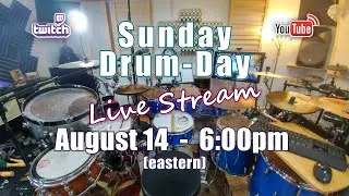 Sunday DRUMday!!  Live drum covers by request