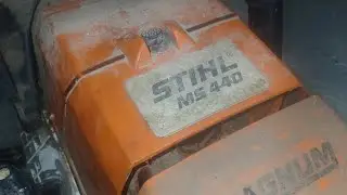 Замена патрубка впускного коллектора карбюратора Stihl MS440, вакуумная трубка
