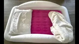 So MANY Uses!! Best Kids Travel Bed Ever | Air Pump Included! Beach, Hotel, Car, use it ANYWHERE