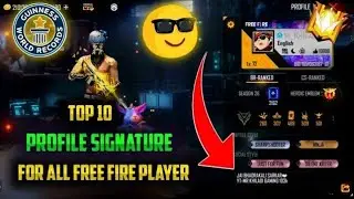 Top 10 Free Fire  Profile Sigma And Attitude Bio 😮🤯
