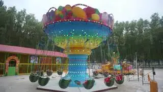 Kids swing fruit rides watermelon flying chair amusement park games for sale