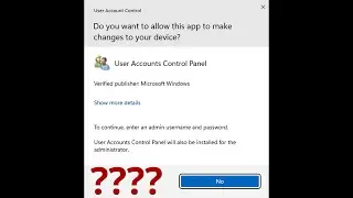 🖱️ User account control missing YES button UAC FIX