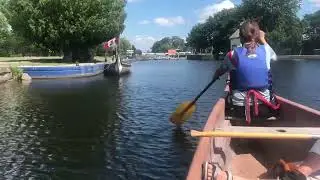 Entering the Rideau Canal locks from The Swale at Smiths Falls by canoe
