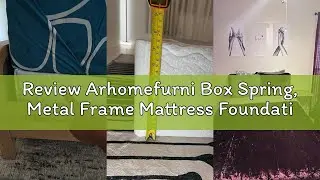 Review Arhomefurni Box Spring, Metal Frame Mattress Foundation with Fabric Cover, Easy Assembly, Noi
