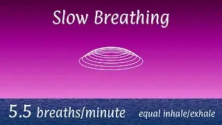 Breathe to relaxing tones (5.5 breaths per min, 5.5 sec. inhale/5.5 sec exhale)
