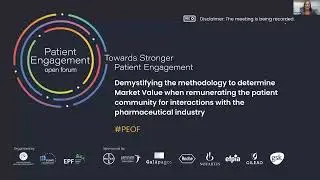 PEOF 2022: Demystifying the methodology of Fair Market Value when remunerating the Patient community