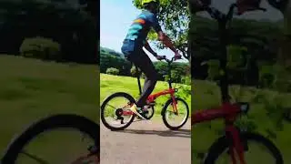 Adult Folding Cycle Tilt 120 - Red | Decathlon calicut | v4vibez |shorts