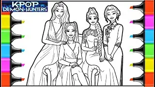 KPop Demon Hunters New Coloring Pages / How to Color Rumi Mira Zoey /KPop Demon Hunters