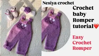 Easy crochet baby romper tutorial | Handmade | how to make crochet romper| 0-12 months size