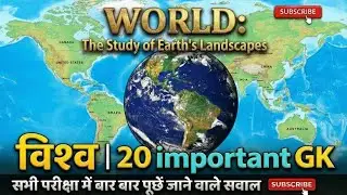 विश्व सामान्य ज्ञान: टॉप 20 प्रश्न | World GK for All Competitive Exams 🌍🔥