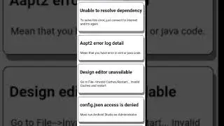 4 Common Errors and Solutions In Android Studio #shorts  #androidstudiotutorial #androidstudiocode