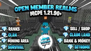 OPEN MEMBER REALMS DIAMOND SMP S1 !!! MCPE 1.21.90+ !! BANYAK FITURNYA!!!
