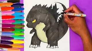COMO DIBUJAR A GODZILLA EL REY DE LOS MONSTRUOS | How to Draw to Gozilla The King Of Monsters