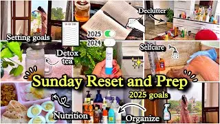 Sunday Reset ✨🌿🫧 and Prep for 2025 🌺🌿🍶 ….. setting goals, declutter, organise..