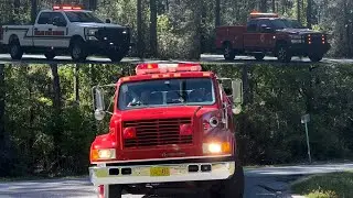 Avalon Assistant Chief 12, Chief 12 and Bagdad Engine 13 Responding/Arriving on Scene of a Barn Fire