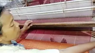 How Cambodian traditional pure silk textiles - How Cambodian people weaving silk scarf/fabrics.