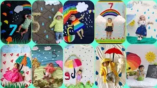 Monsoon Special Baby Photoshoot ideas||How to|Monthly Baby photoshoot Rain theme||Monsoon photoshoot