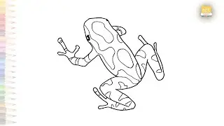 Tree green frog drawing easy | Frog drawing tutorials | How to draw Tree frog step by step |frog art