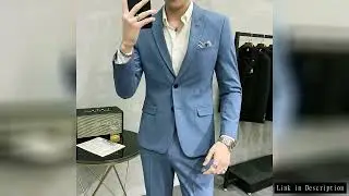 ( Blazer + Pants ) High End Brand Plaid Men's Casual Formal Office Business Suit Groom Wedding Dress