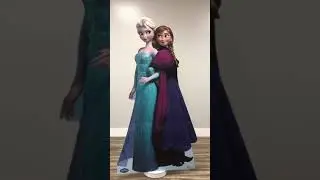 Elsa and Anna Cardboard Cutout