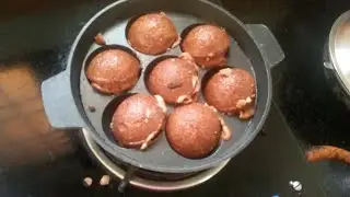 Red rice Kuzhi paniyaram/சி கப்பு அரிசி குழிப் பணியாரம்/ இனிப்பு குழிப் பணியாரம்