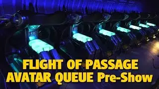 4K Flight of Passage Queue & Pre-Show | Pandora - The World of AVATAR