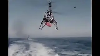 US Navy drone QH-50 DASH dropping a torpedo (late 60s)