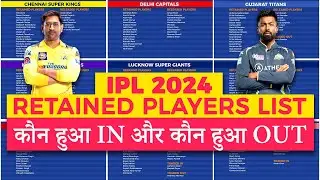 IPL 2024 Retained & Released Players List