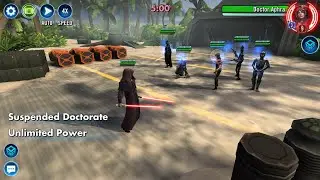 Darth Sidious (Datacron) vs Doctor Aphra (BT-1 Datacron) |1v5 Squad Arena SWGOH|