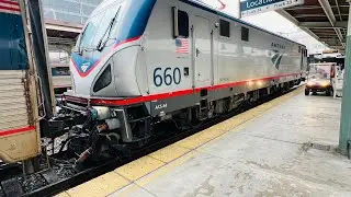 Amtrak train 51, the Cardinal, Engine Change, Washington D. C. Union Station, 9/29/2024