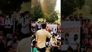 Odisha,+3, students protest against offline exam.