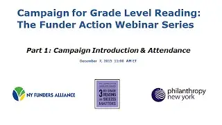 12.7.15 Campaign for Grade Level Reading webinar, Part 1