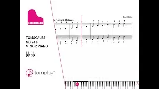F Minor Piano Scale (Sheet Music and Backing Track) 🎹