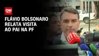 Fl&aacute;vio fala &agrave; imprensa ap&oacute;s visitar Bolsonaro na PF | LIVE CNN