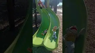 SML Jeffy and JR  play on the slide with Bubbas  at the park #sml #smljeffy