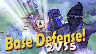 DOTA 2 ❯ 😱 2vs5 - BASE DEFENSE ! | INVOKER ENIGMA COMBO