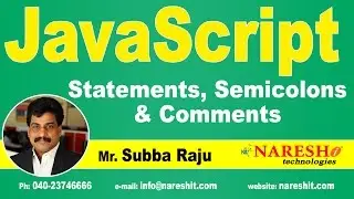JavaScript Statements, Semicolons and Comments | JavaScript Tutorial | Mr. Subba Raju