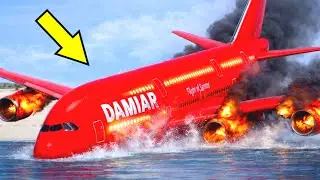 Airplane Runway Overrun During An Emergency Landing At The Airport | GTA 5