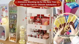 Immersive stocking up for the New Year🎁🧨 | Fill Up the Cart for Ultimate Satisfaction✨