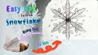 Very Easy Method to Draw Snowflake by Tracing method | Step by Step Pencil Drawing Tutorial #art